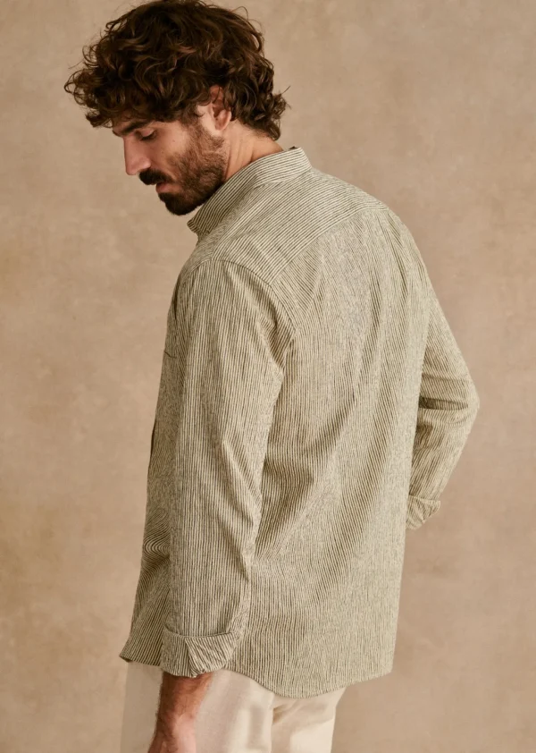 Chemise Charlie Seersucker Coton Lin