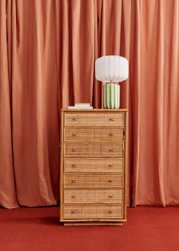 Console En Rotin Et Bambou Vintage