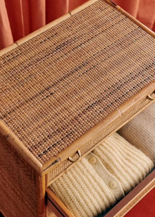 Console En Rotin Et Bambou Vintage