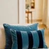 Coussin Rayures Velours - Petit Modèle