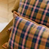Coussin Tissé Madras -  Grand Modèle