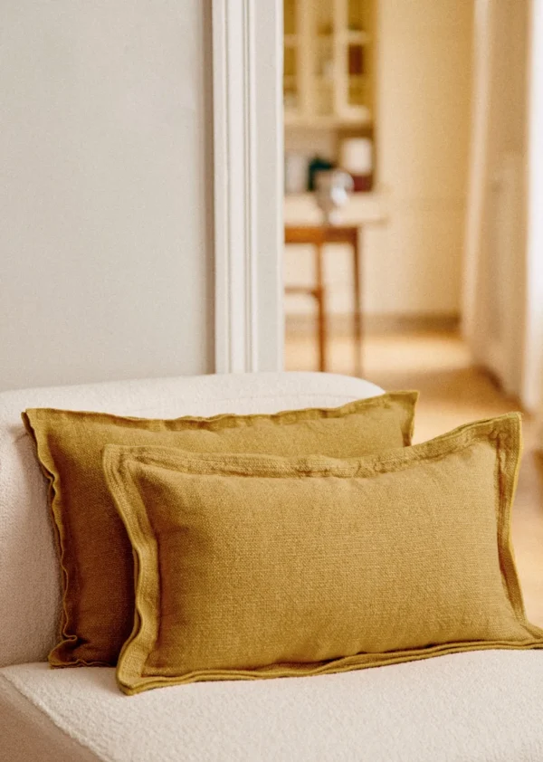 Coussin Toile De Lin -  Grand Modèle