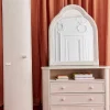 Ensemble De Chambre Vintage En Rotin :  porte Manteau, Commode Et Miroir