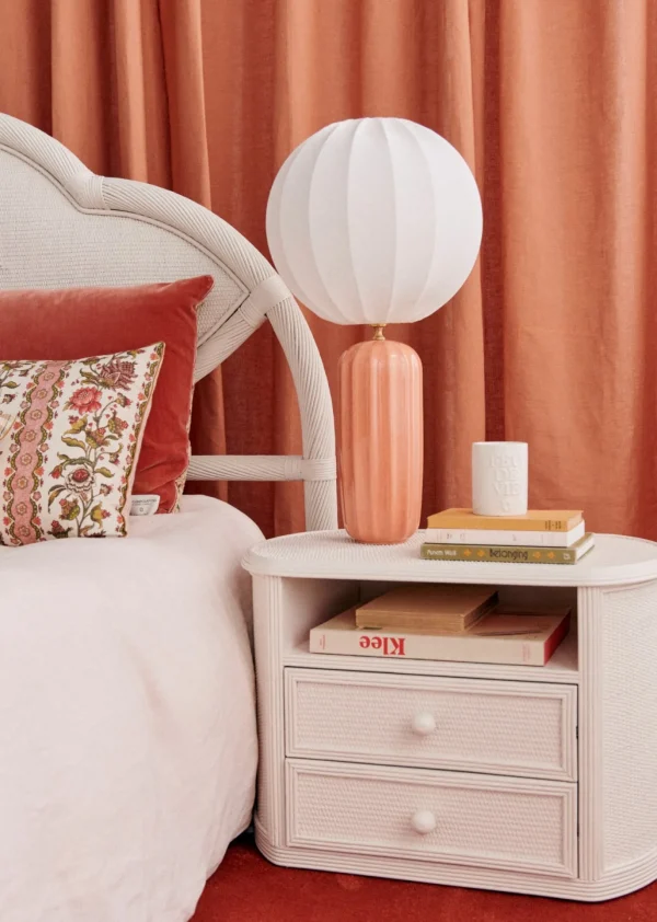 Ensemble De Chambre Vintage : Tête De Lit Et Paire De Chevets