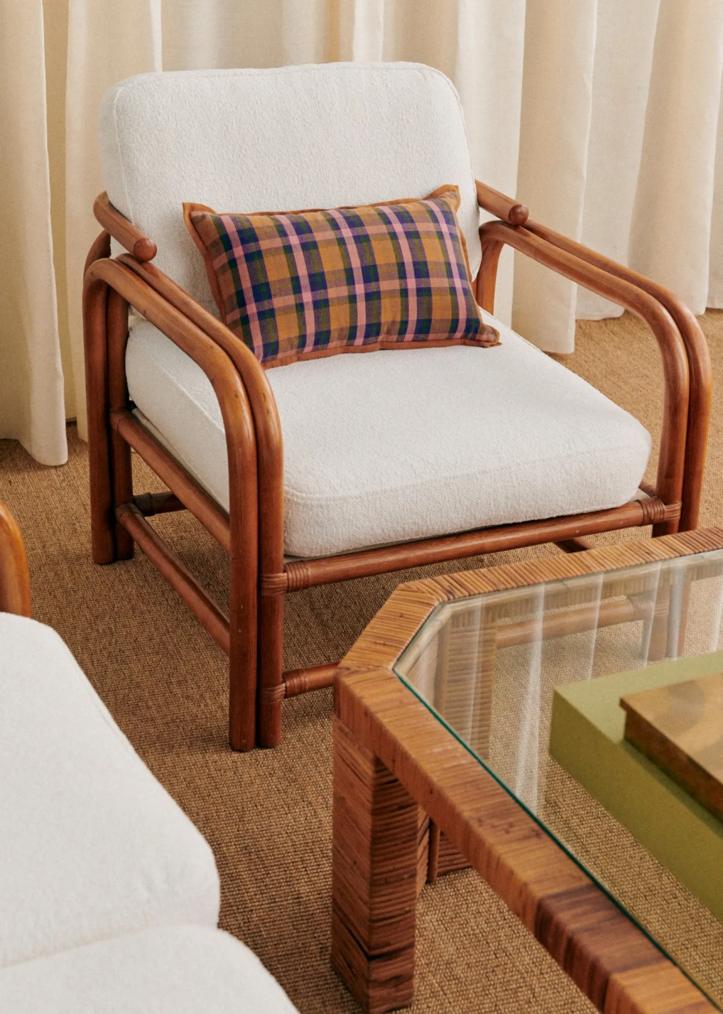 Fauteuil En Rotin Vintage