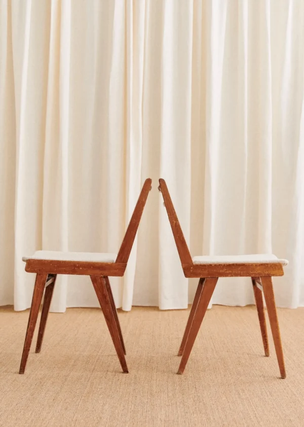 Lot De 6 Chaises Années 1960