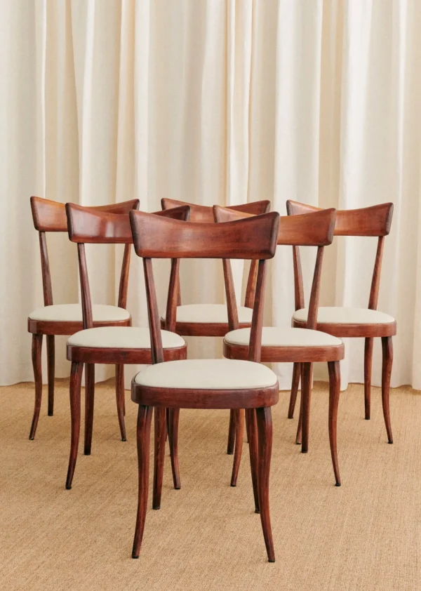 Lot De 6 Chaises En Hêtre Vintage