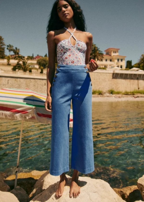 Pantalon Marino Crop