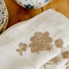 Set De 4 Serviettes - Fleurs Brodées