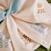 Set De 4 Serviettes - Les Mots Brodés