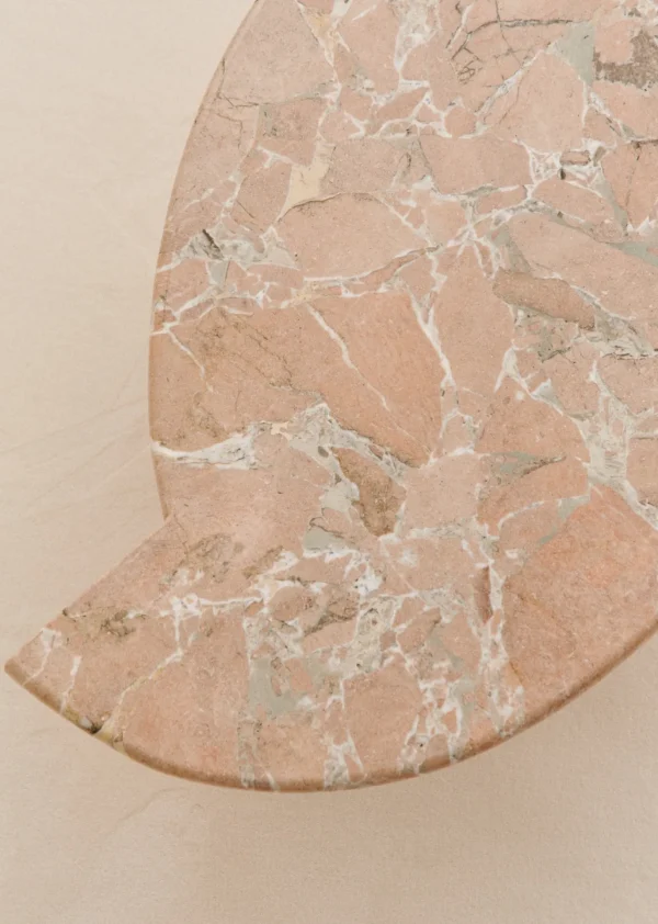 Table Basse Design Italien Vintage En Marbre Rose
