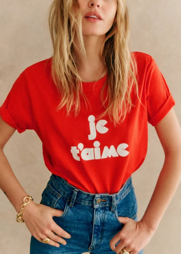 T-Shirt Je T'aime - Création Rose