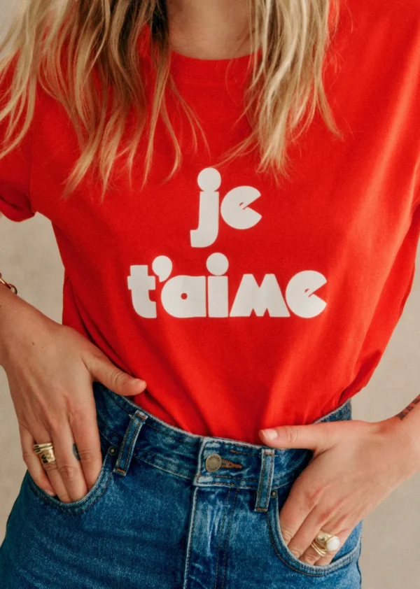 T-Shirt Je T'aime - Création Rose