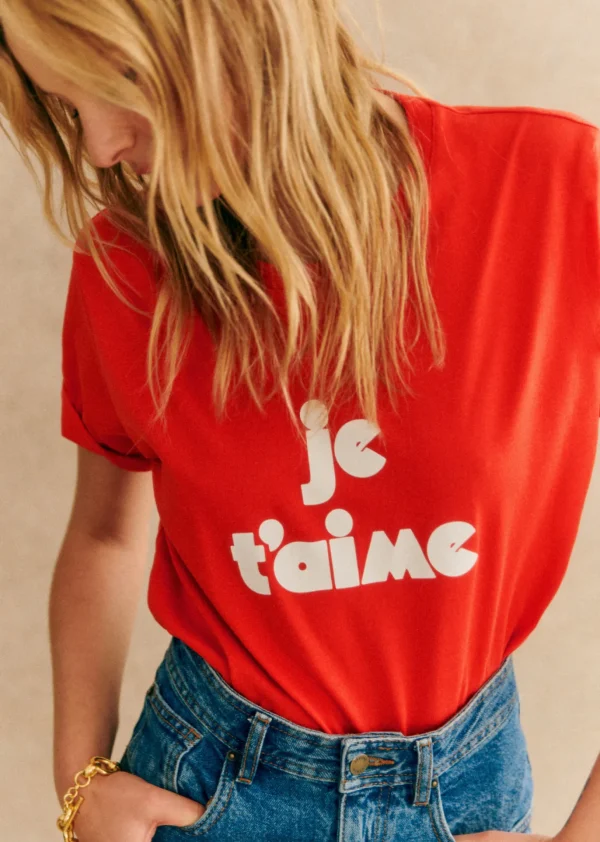 T-Shirt Je T'aime - Création Rose
